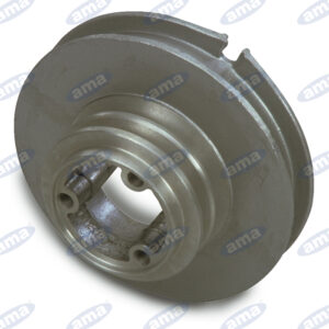 Lombardini LDA 510 adaptable starter pulley with one V-belt groove.